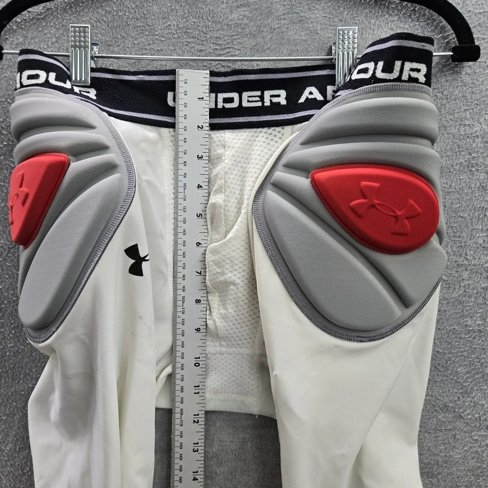 Under Armour Men Pants Boy White Nylon Polyester Padded Football Girdle Logo